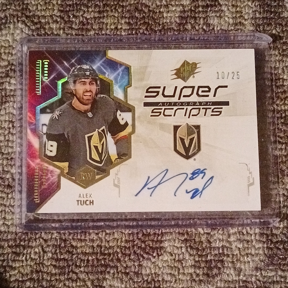 Upper deck gold super scripts golden knights